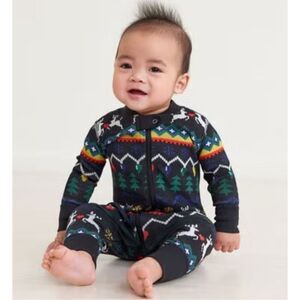 Hanna Andersson Baby Holiday Zip Sleeper Size 12-18 Months